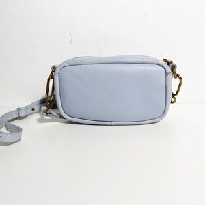 Madewell Mini Carabiner Leather Crossbody Bag Blue